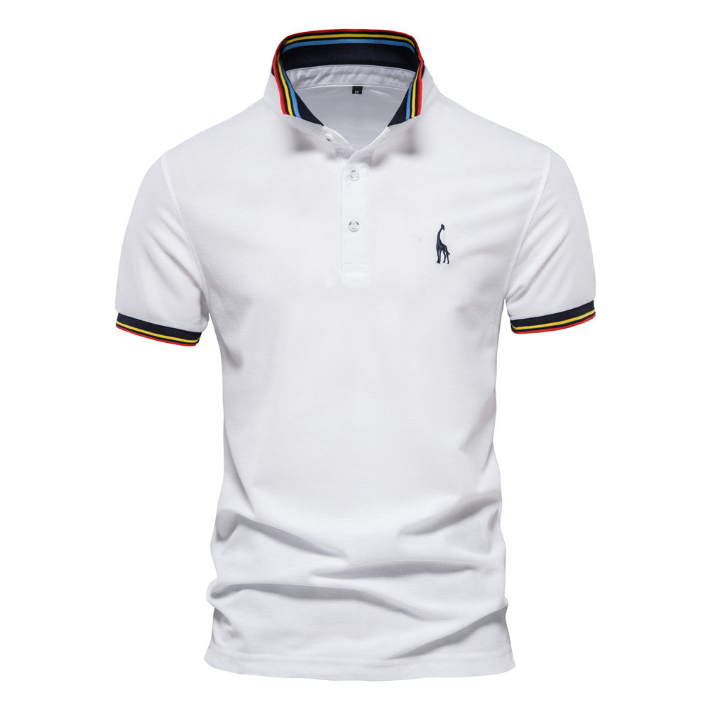 Herrer polo shirt med moderne krave og farverige accenter Stilla