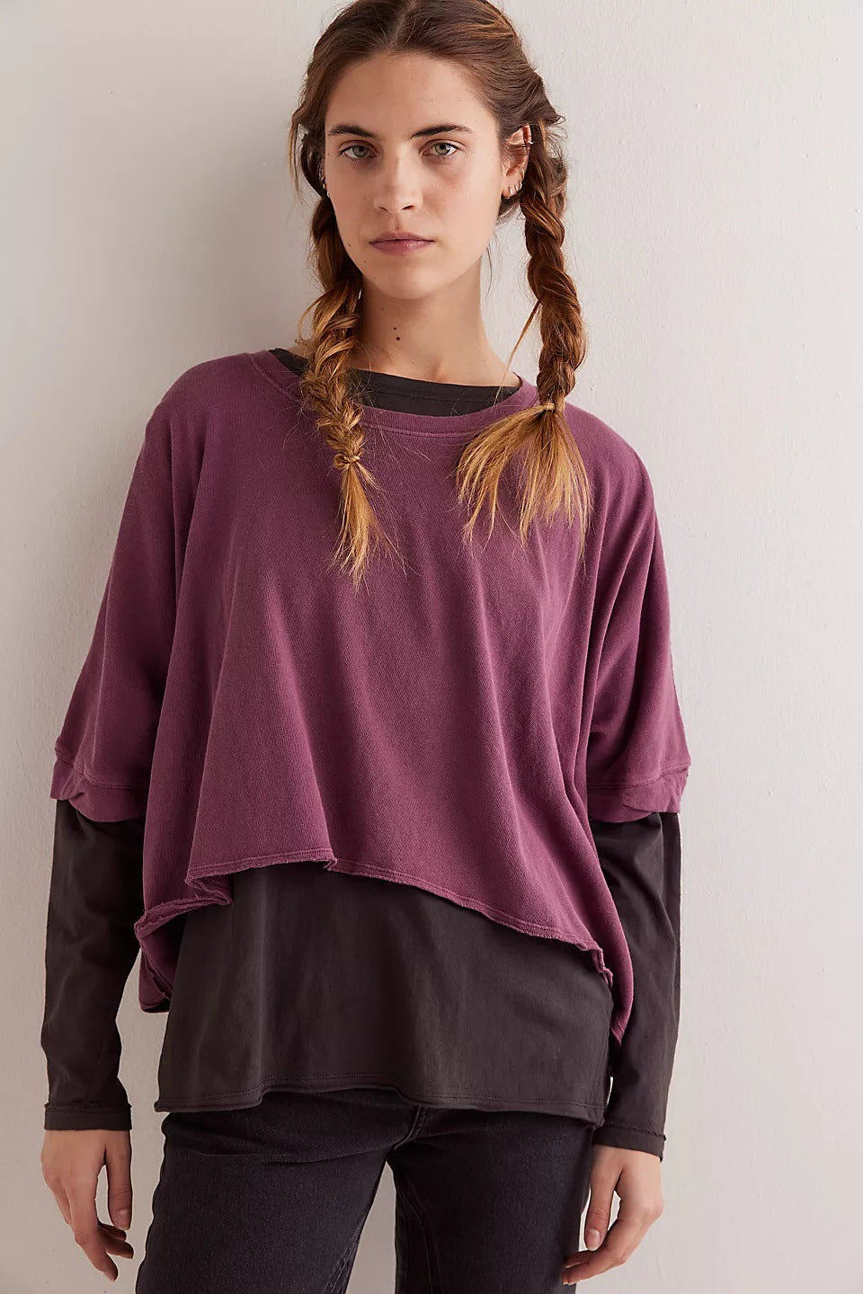Dame afslappet cropped T-shirt med løs pasform Stilla