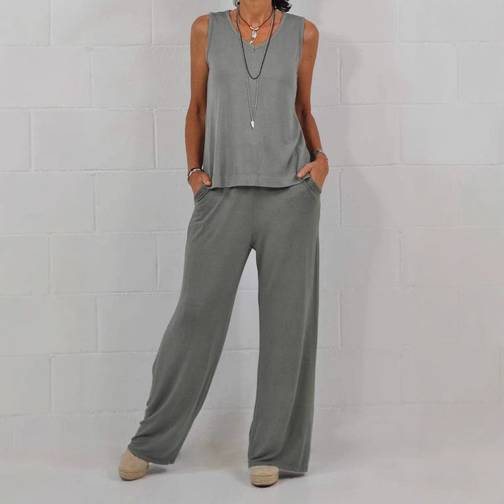 Dame afslappet sommeroutfit med bred pasform Stilla