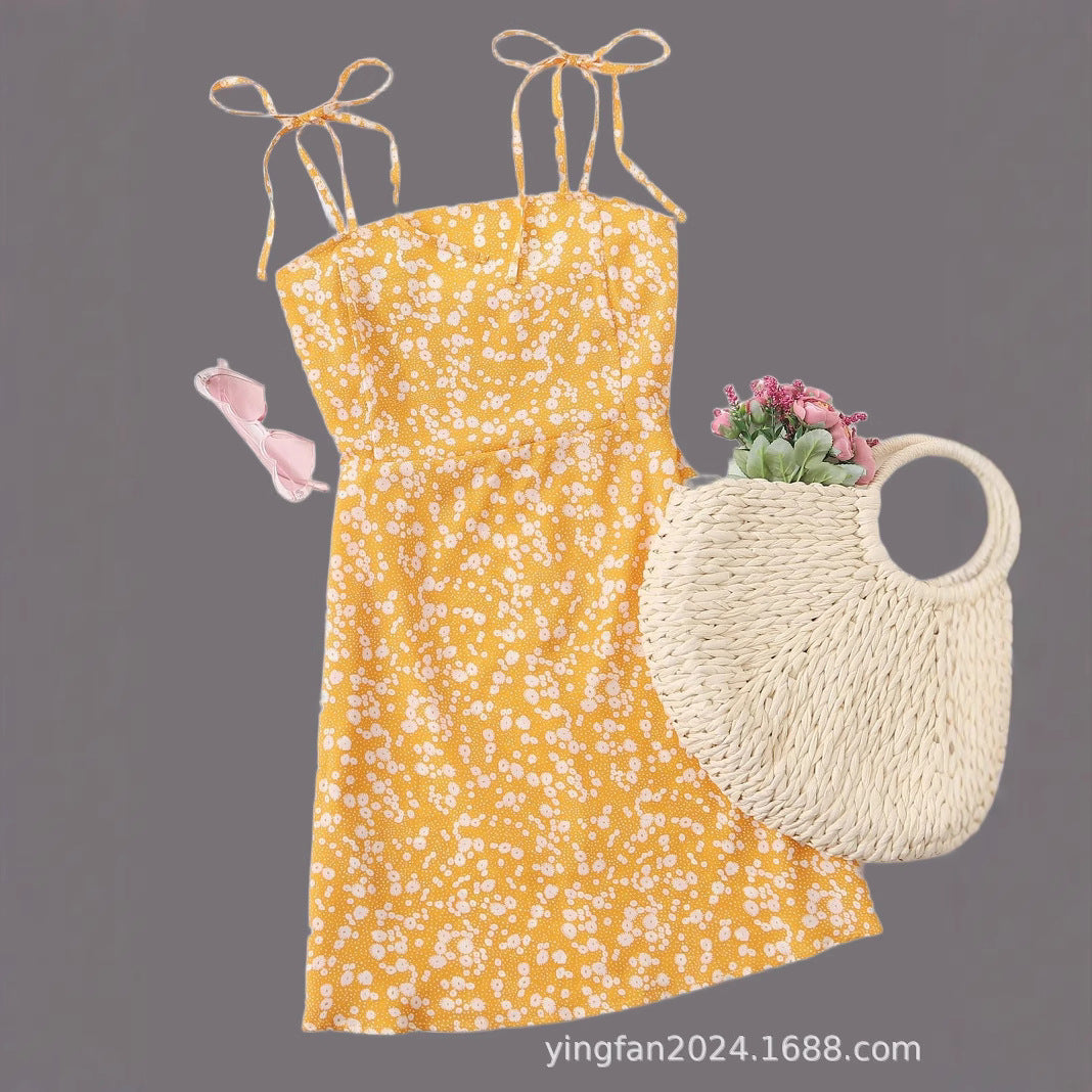 Dame Fritids Blomster Mini Kjole Stilla