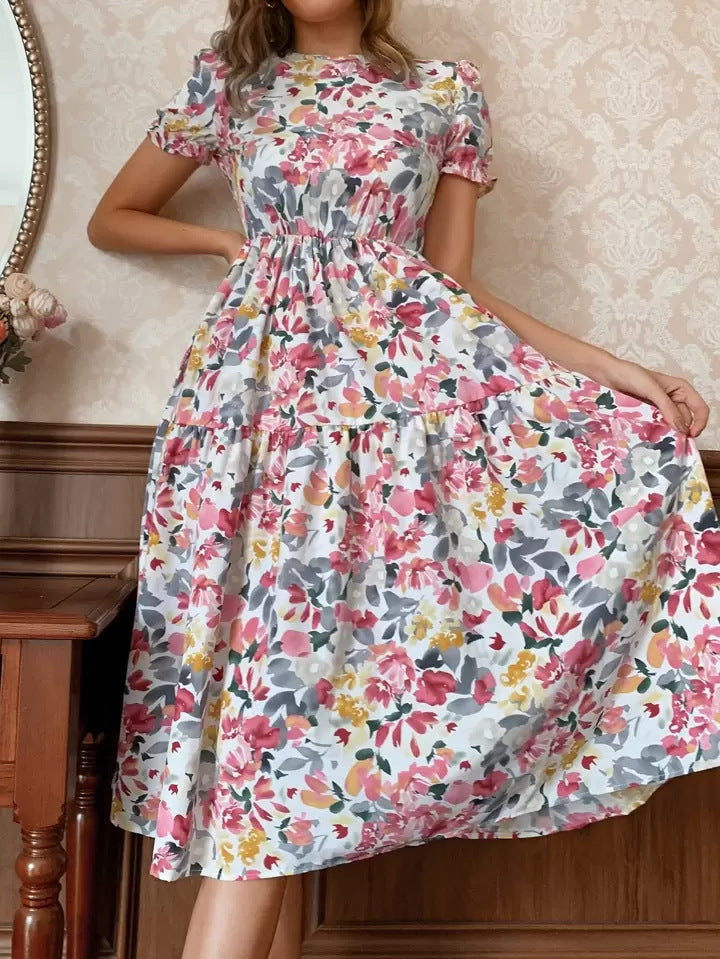 Dame Blomster Maxi Kjole Stilla
