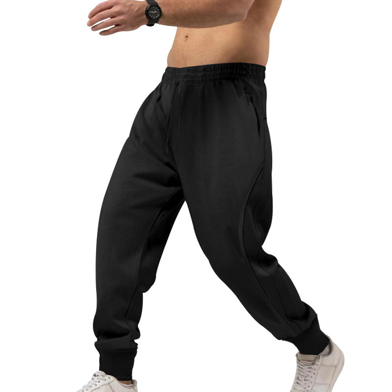 Herre joggingbukser med sidelommer med lynlås og elastisk talje Stilla