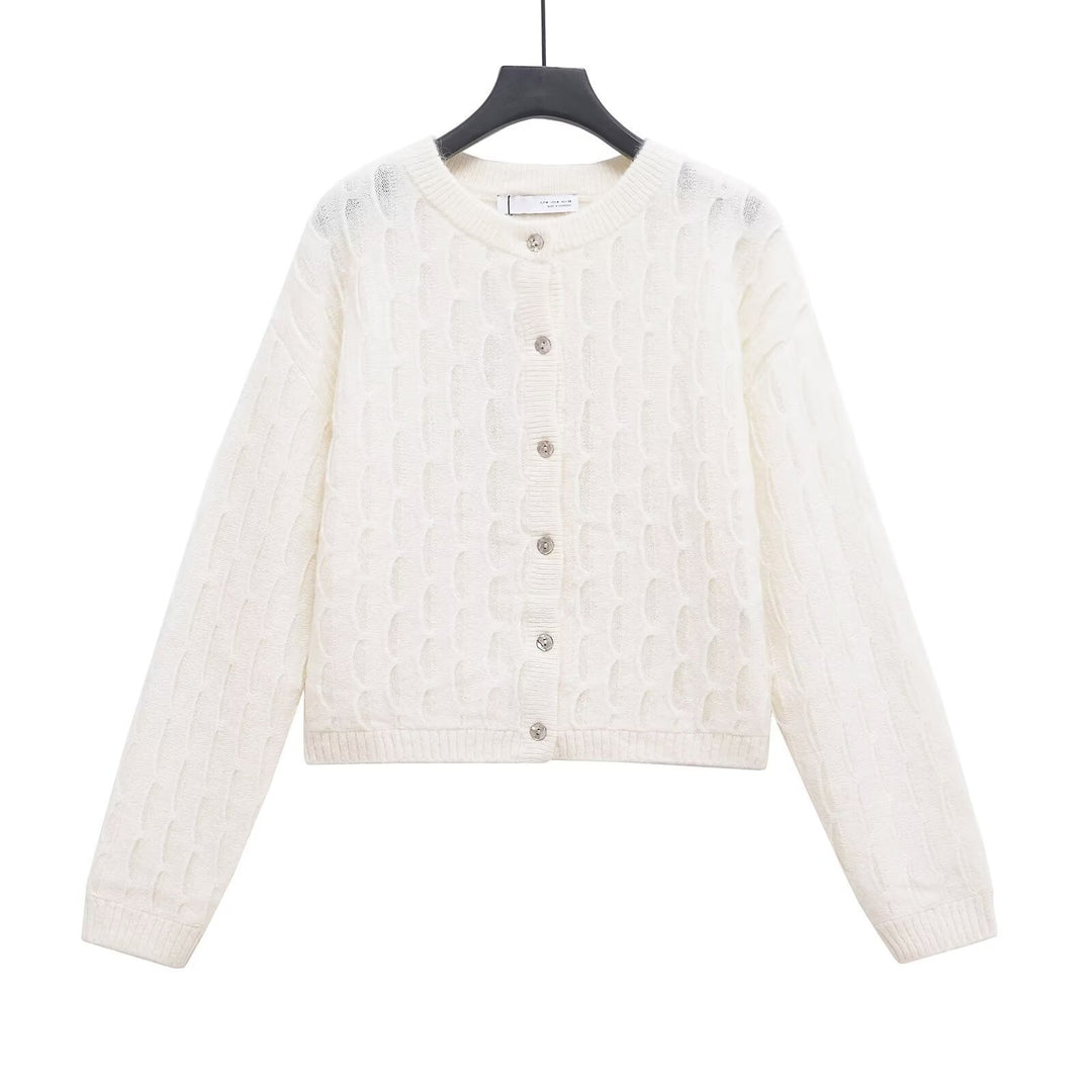 Femme Kabelstrik Knap-cardigan Stilla