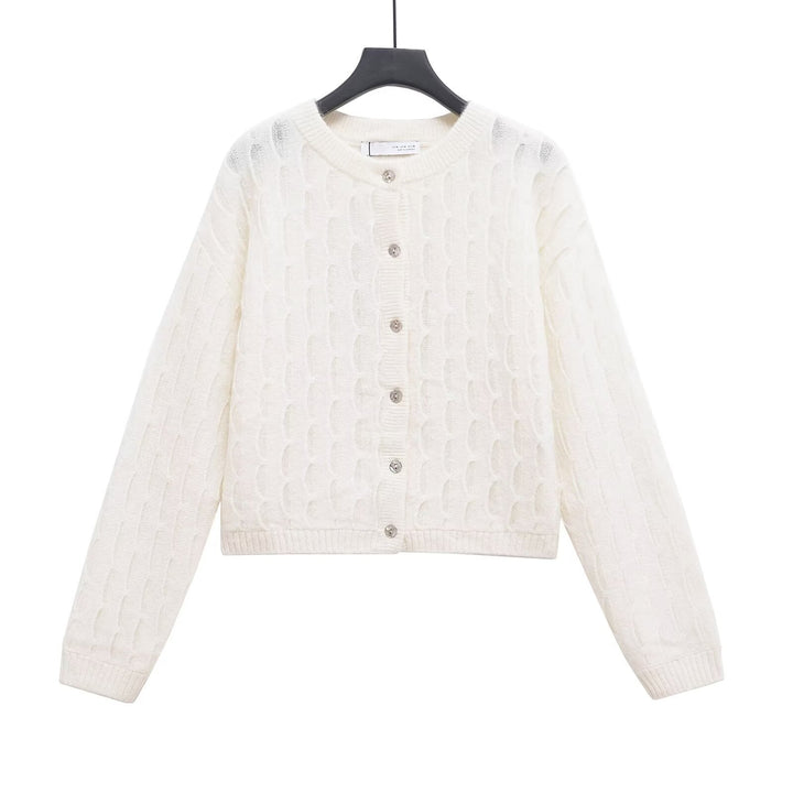 Femme Kabelstrik Knap-cardigan Stilla