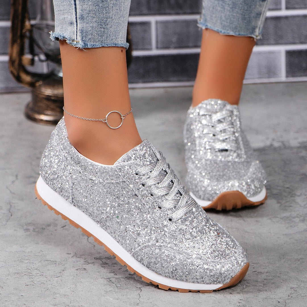 Dame Glitrende Sneakers med åndbar sål Stilla