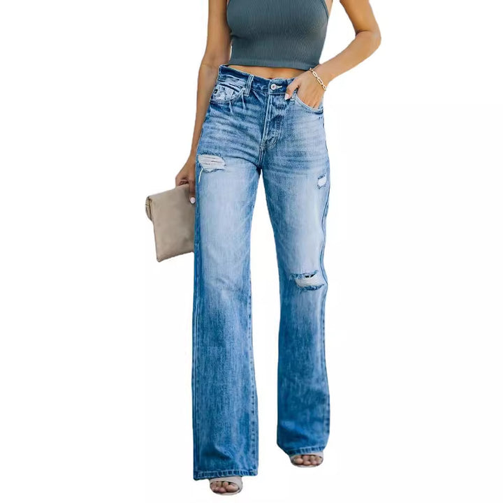 Dame Løst skårne Jeans med stilfulde Ripped-detaljer Stilla
