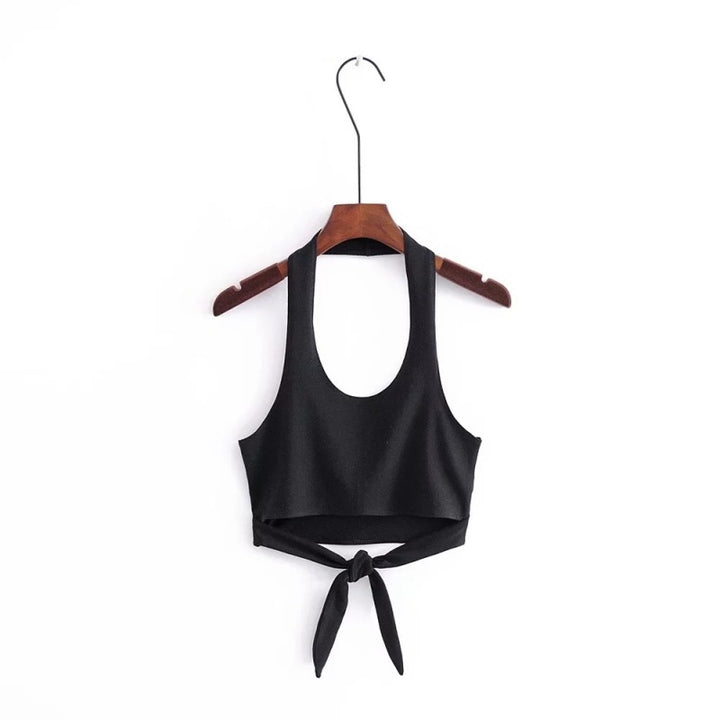 Dame Sport Crop Top med moderne bånd detalje Stilla