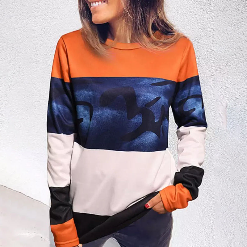 Stilla | Casual Print Rund Hals Langærmet Sweatshirt