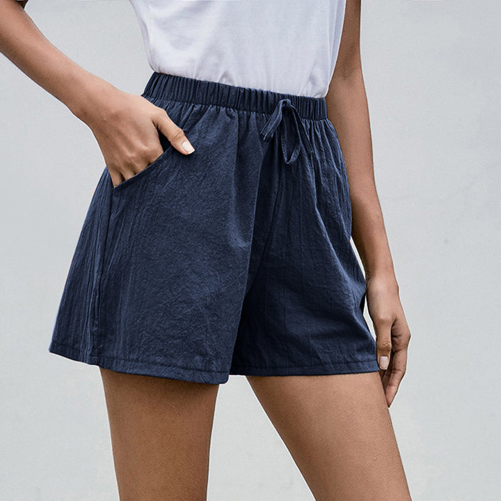 Dame behagelige shorts med elastisk talje og lommer Stilla
