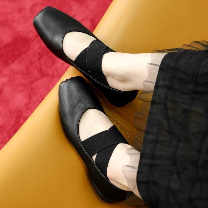 Dame Elegante Ballerinas med innovative tværremme Stilla