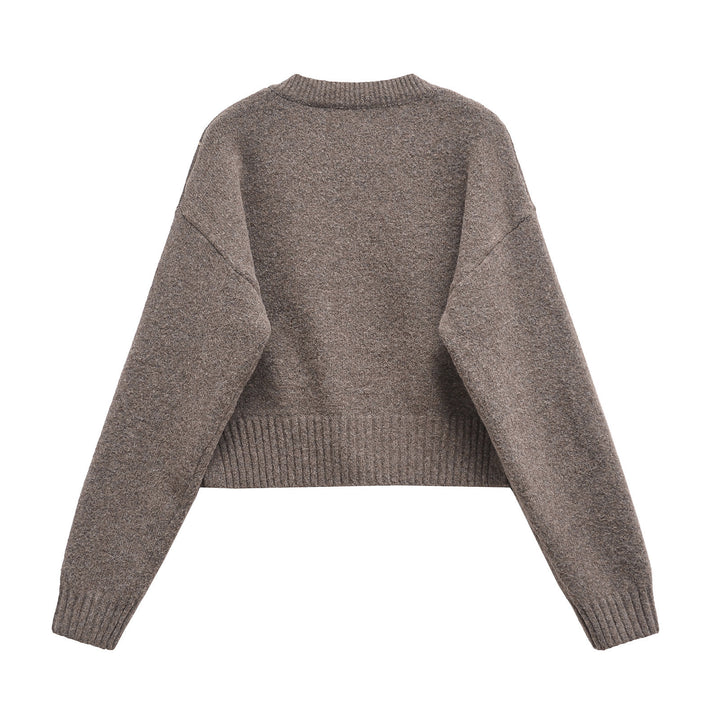 Femme Cozy Cropped Cardigan med knaplukning Stilla
