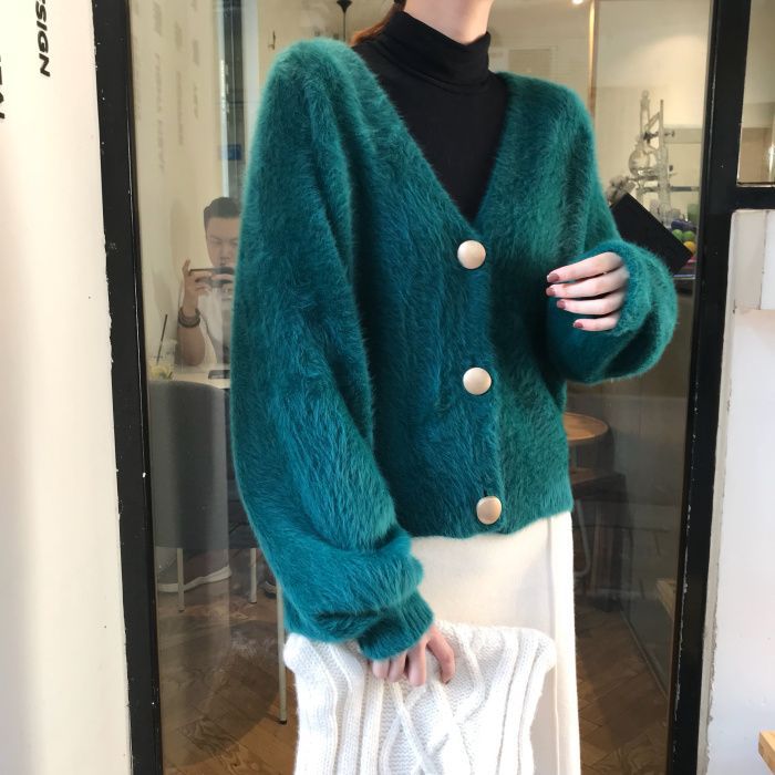 Kvinders Cozy Cardigan med Store Knapper Stilla