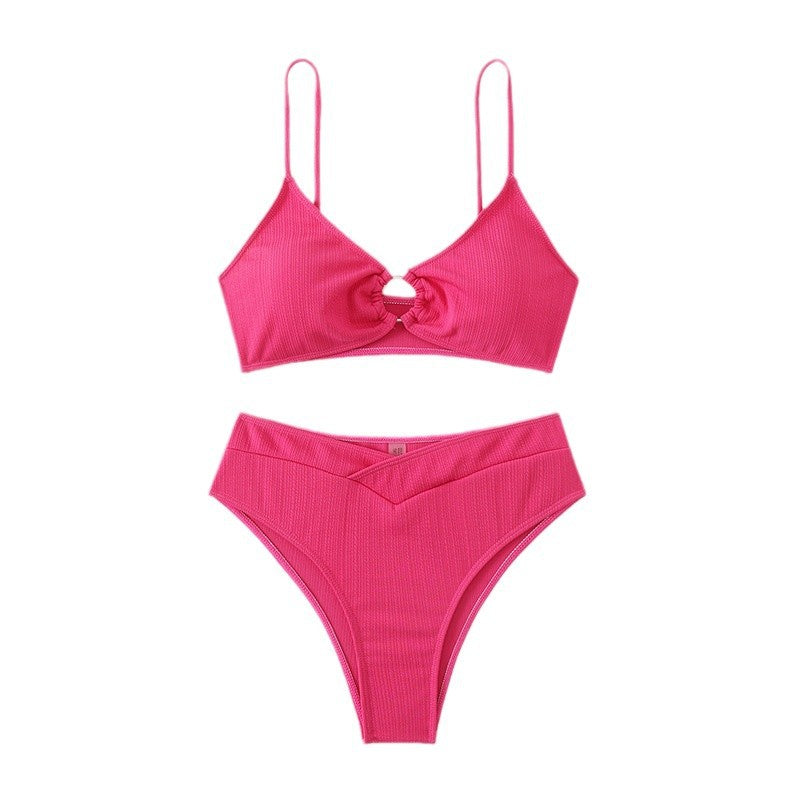 Dame Højtaljede Rib-Bikini-Sæt Stilla