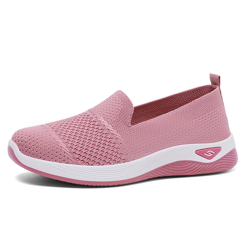 Dame Åndbare Slip-On Fritidssko med elastisk Strikkestruktur Stilla