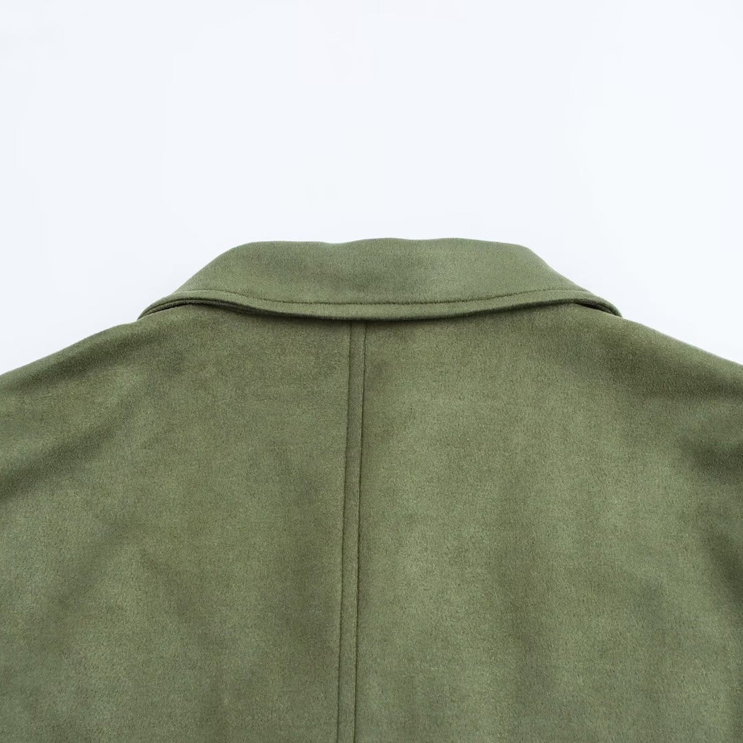 Femme Cropped Suede Utility Jakke Stilla