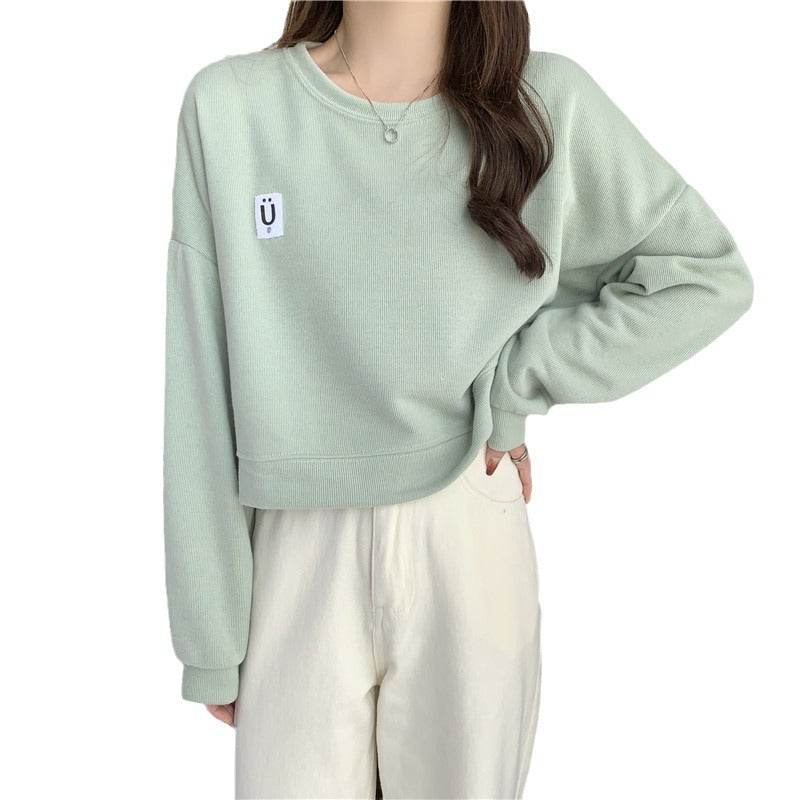 Femme Relaxed Fit Pullover Sweatshirt med stilfulde ribærmer Stilla
