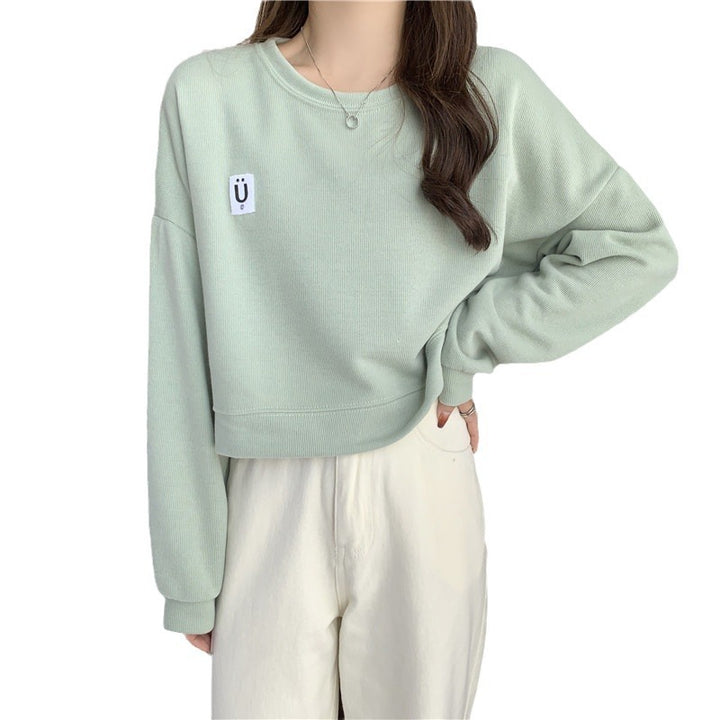 Femme Relaxed Fit Pullover Sweatshirt med stilfulde ribærmer Stilla