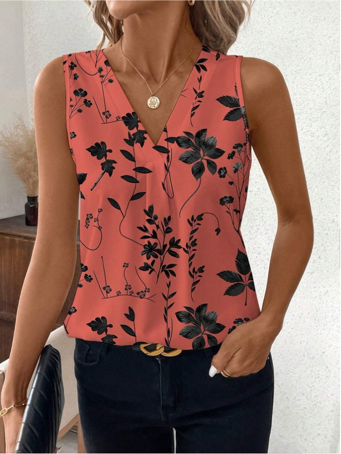 Damebluse med blomsterdesign Stilla