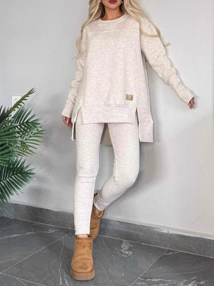 Dame afslappet lounge-sæt med brede sweatshirts og komfortable leggings Stiila