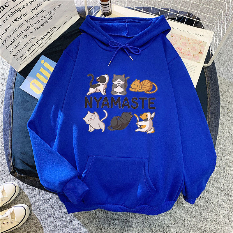 Kvinders hoodie med kreativt dyremotiv Skovae