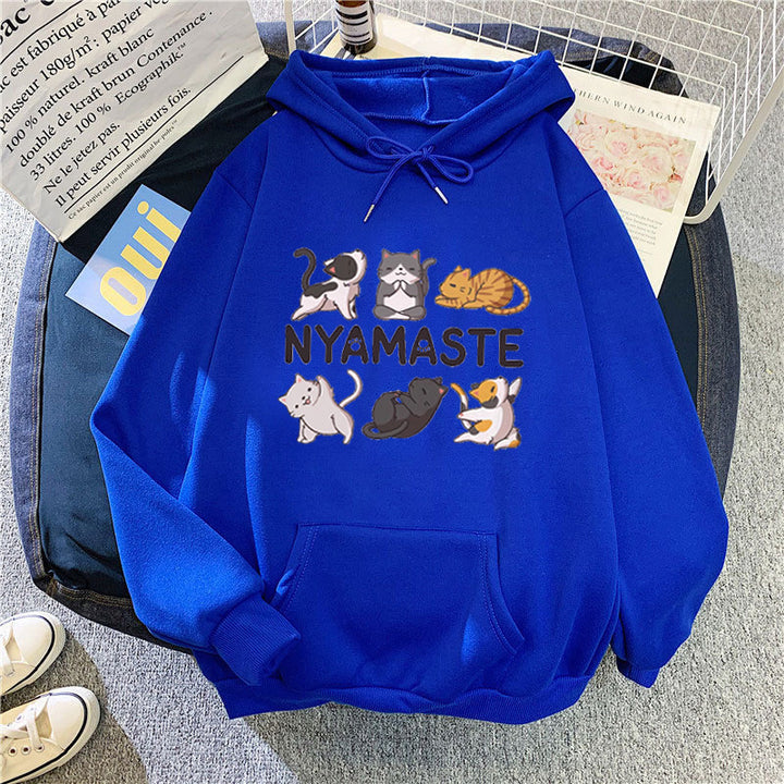 Kvinders hoodie med kreativt dyremotiv Skovae