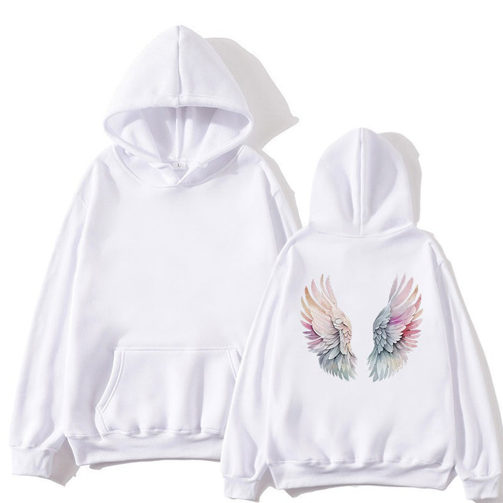Kvinders hoodie med stilfuldt englevinge-design Skovae