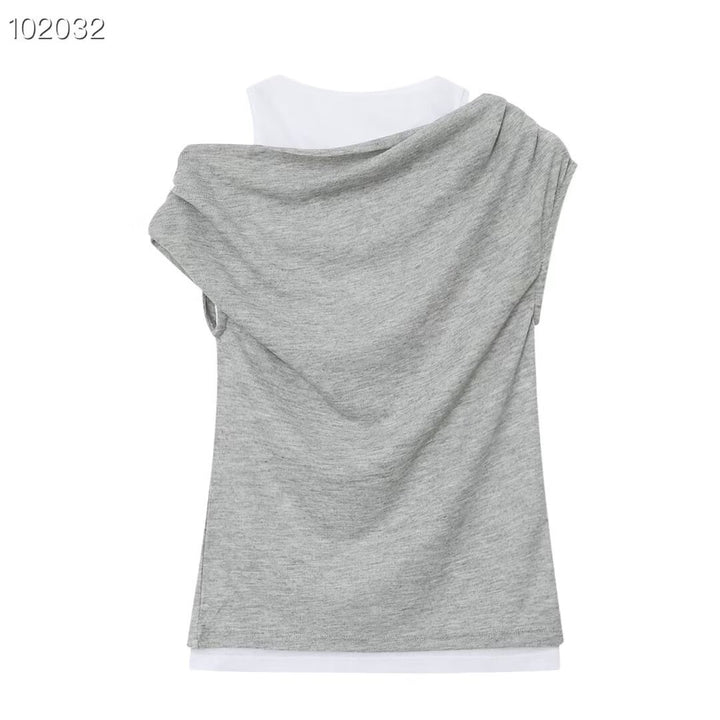 Dame afslappet sweatshirt med innovativt oversized snit og trendy draperinger Skovae