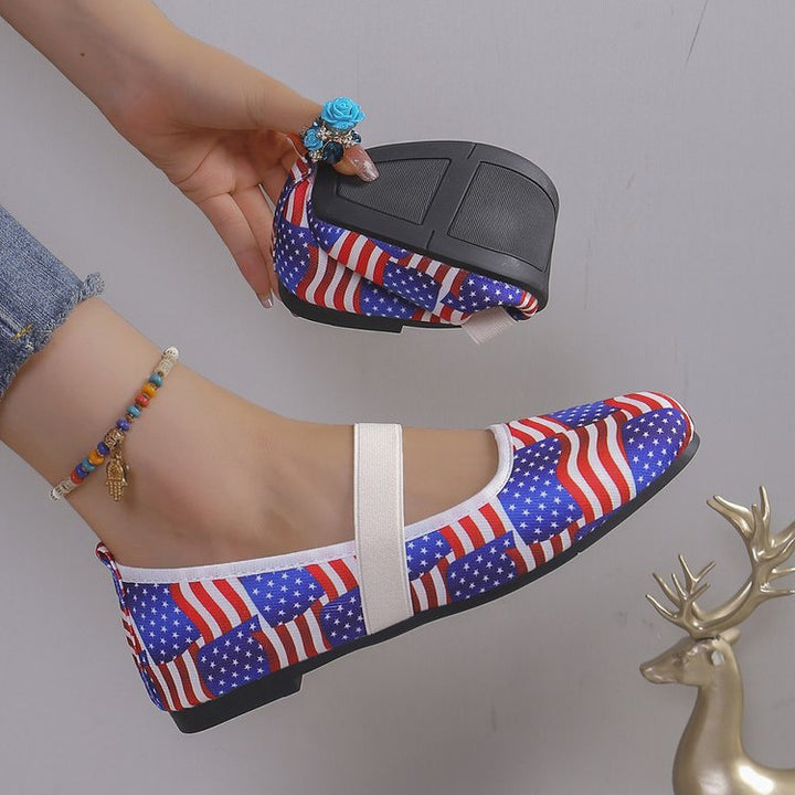 Dame Halloween-motiv Ballerinas med elastisk fodseng Stilla