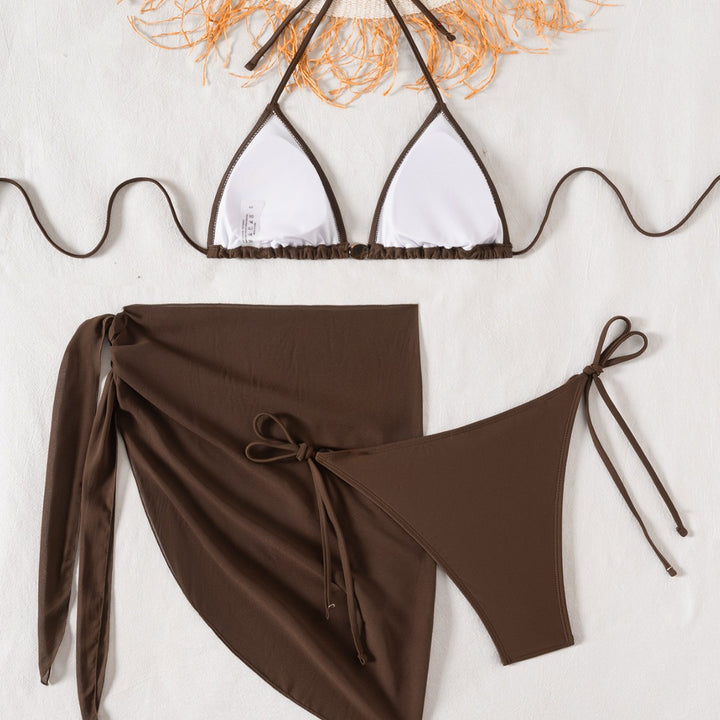 Dame bikini-sæt med justerbare stropper og elegant knyttende underdel Skovae