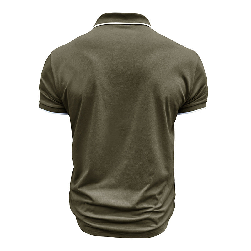 Herren Poloshirt med åndbart funktionsmateriale og moderne knapdesign Stilla