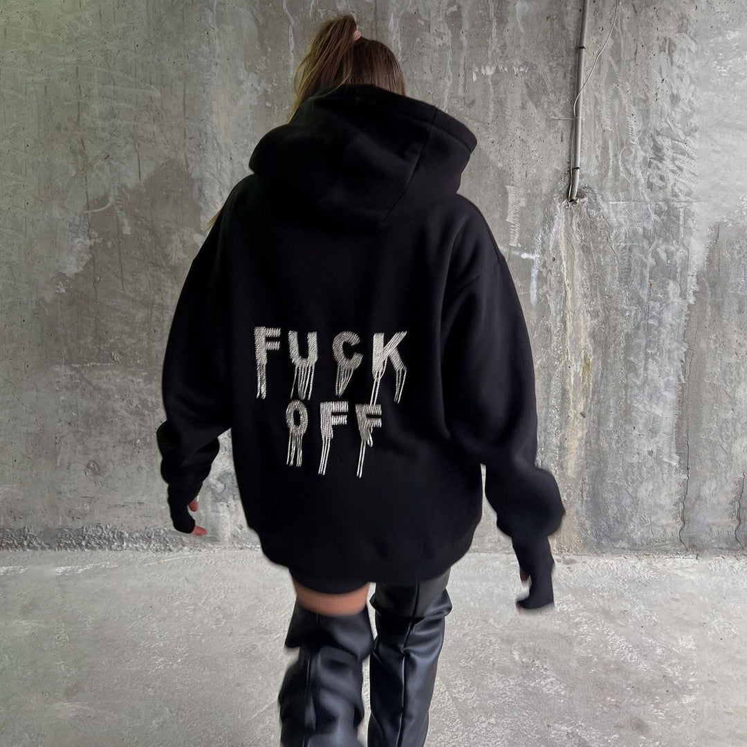 Kvindernes Urban Hoodie med iøjnefaldende statement design Stilla