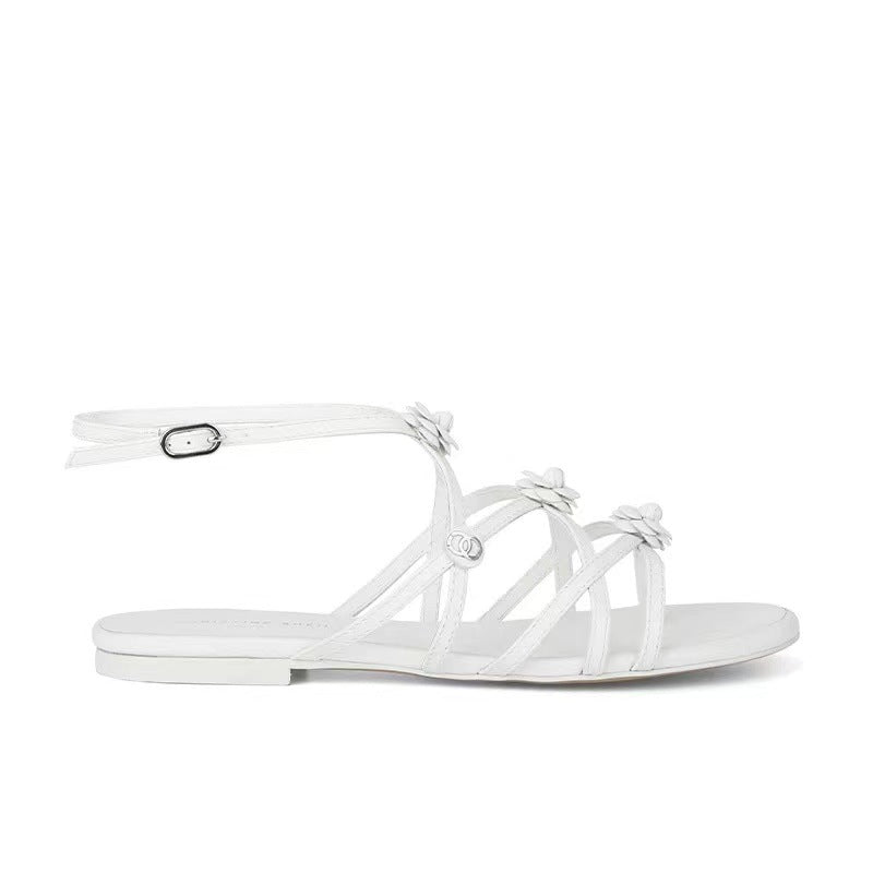 Kvinder Strappy Flade Slide Sandaler med Krydsdesign Stilla