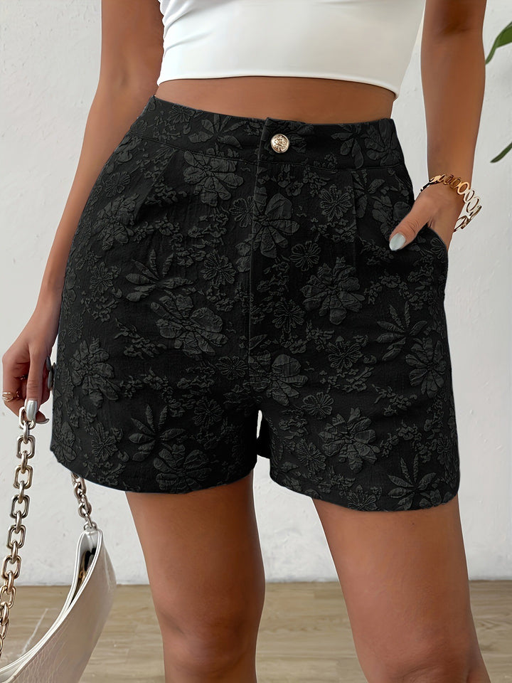 Dame Mode Shorts med blomsterbroderi Skovae