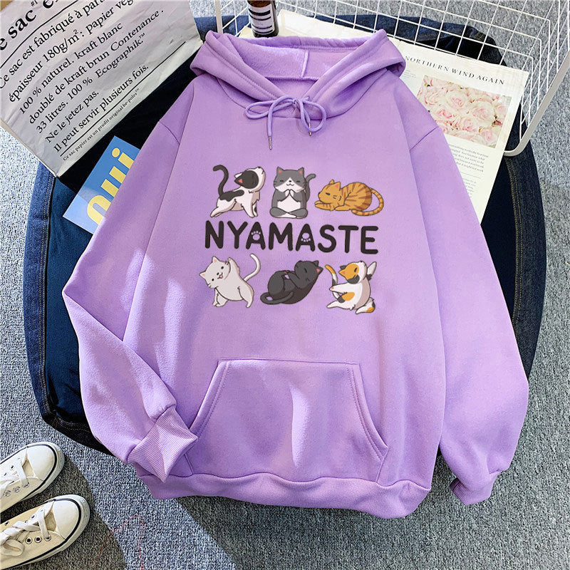 Kvinders hoodie med kreativt dyremotiv Skovae