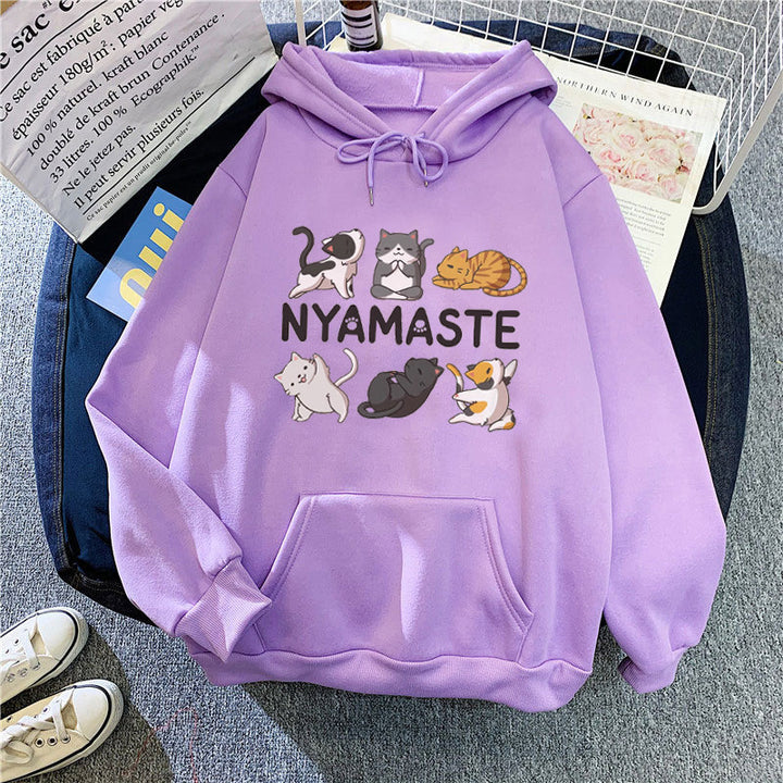 Kvinders hoodie med kreativt dyremotiv Skovae