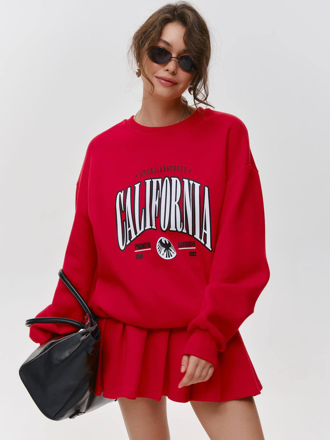 Damer hyggelig sweatshirt nederdel kombination Stilla