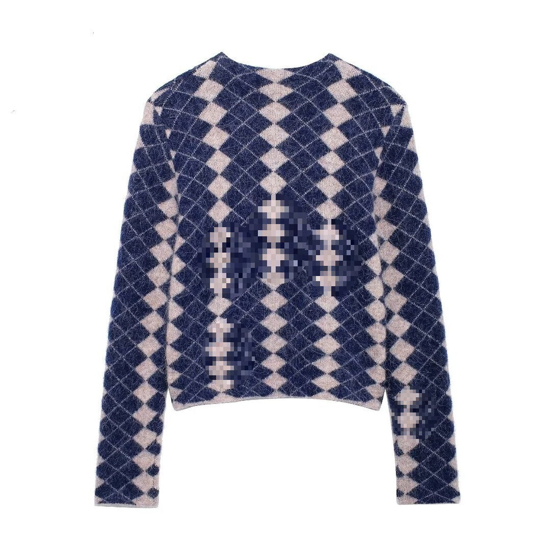 Femme Mønstret Strikcardigan Stilla