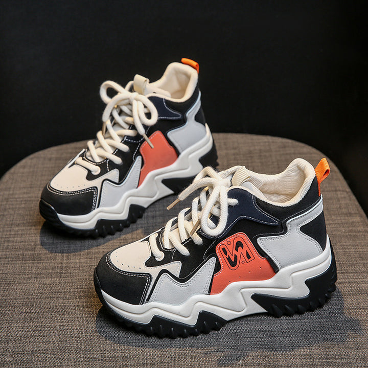 Dame Chunky Sneakers med skridsikker sål og åndbar mesh-konstruktion Stilla