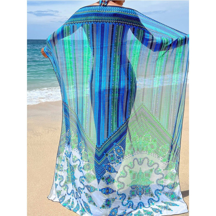 Dame badetøj med eksklusiv hæklet design og matchende kaftan Stilla