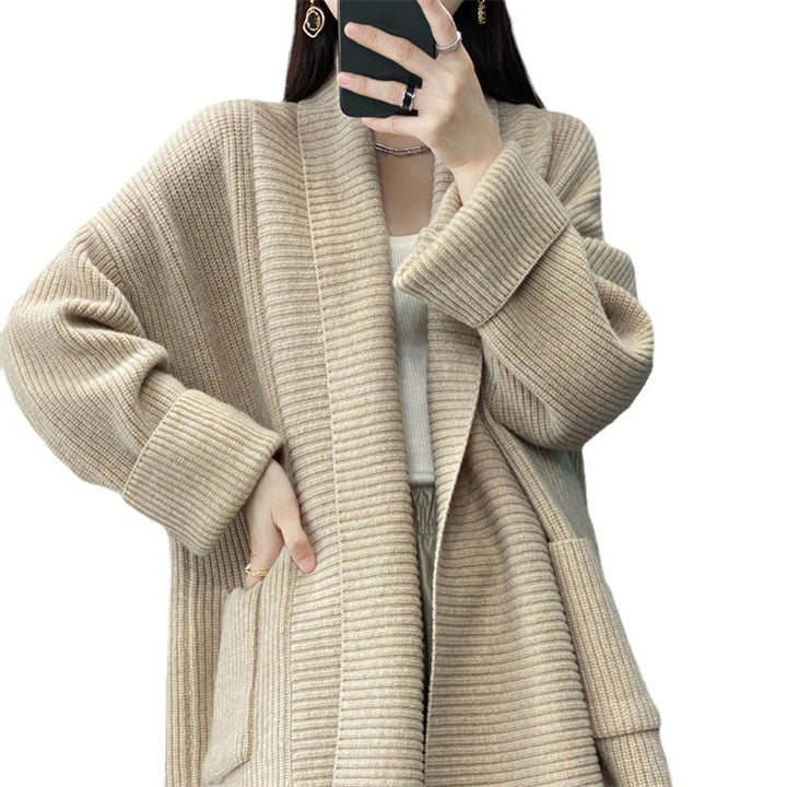 Femme Ribbstrik Åben-Front Cardigan Stilla