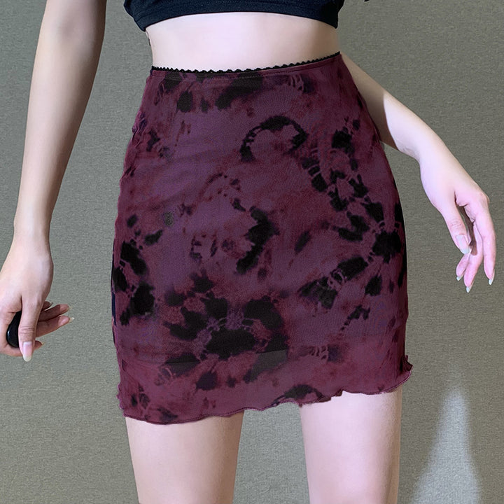 Dame Midi-nederdel i moderne batikdesign Stilla