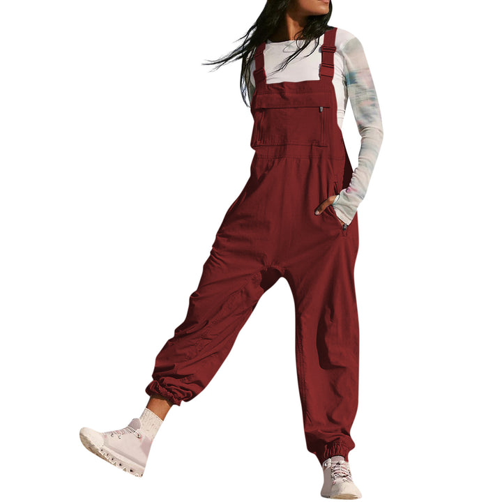 Dame Casual Jumpsuit med praktiske lommer og elastisk kant Skovae