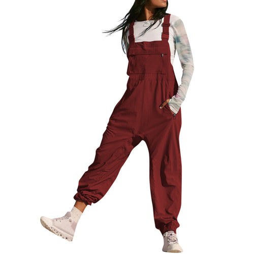 Dame Casual Jumpsuit med praktiske lommer og elastisk kant Skovae