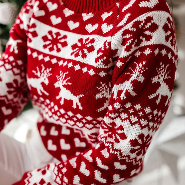 Kvindernes hyggelige julesweater med traditionelt mønster Stilla