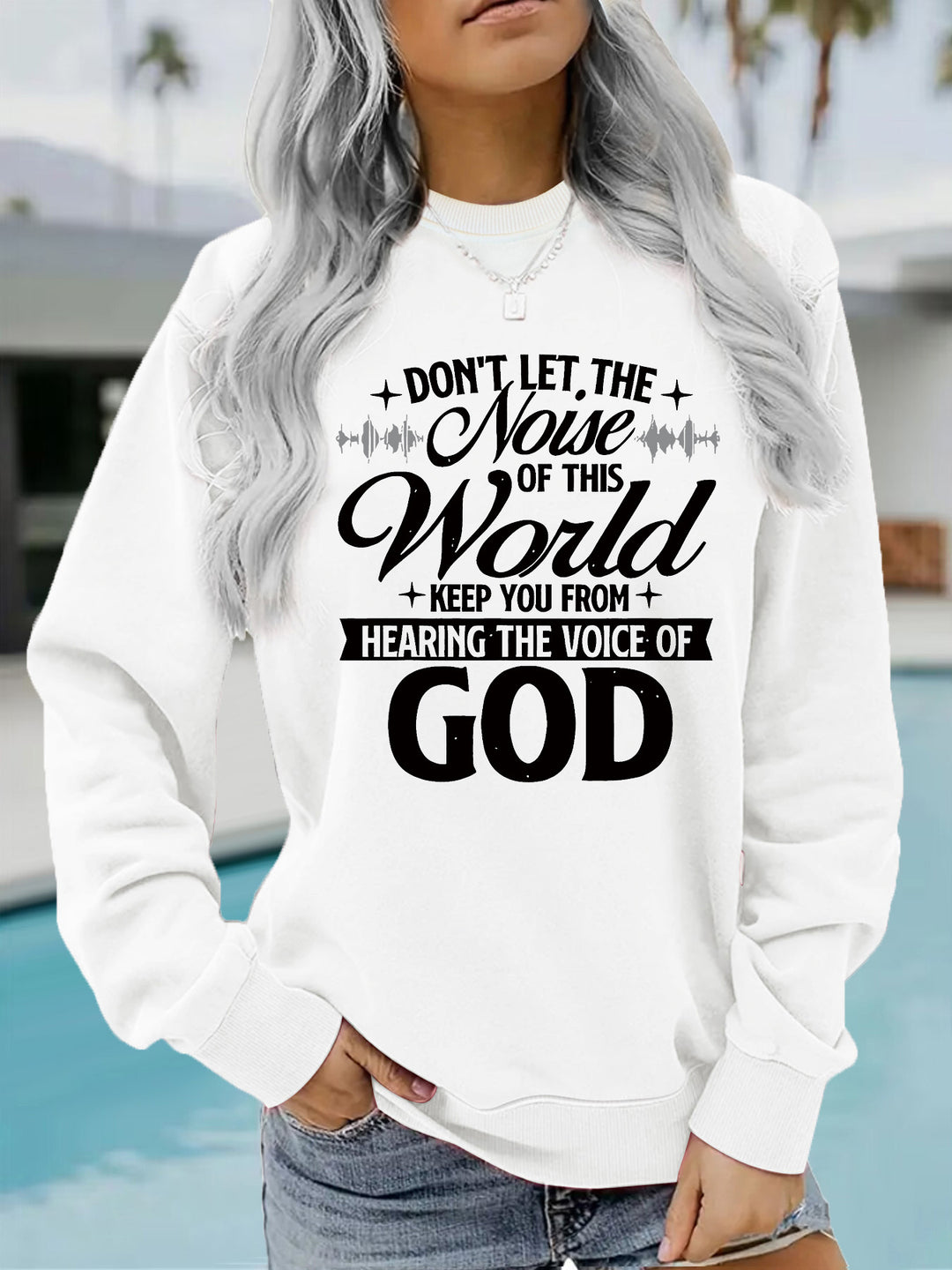 Kvinders sweatshirt med inspirerende print og komfortabel pasform Stilla