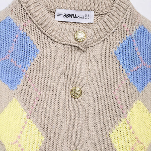 Femme Cozy Rude mønster strikjakke Stilla