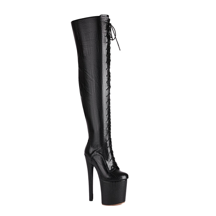 Dame Over-the-Knee Stiletto-hæle støvler med snørredetaljer Stilla
