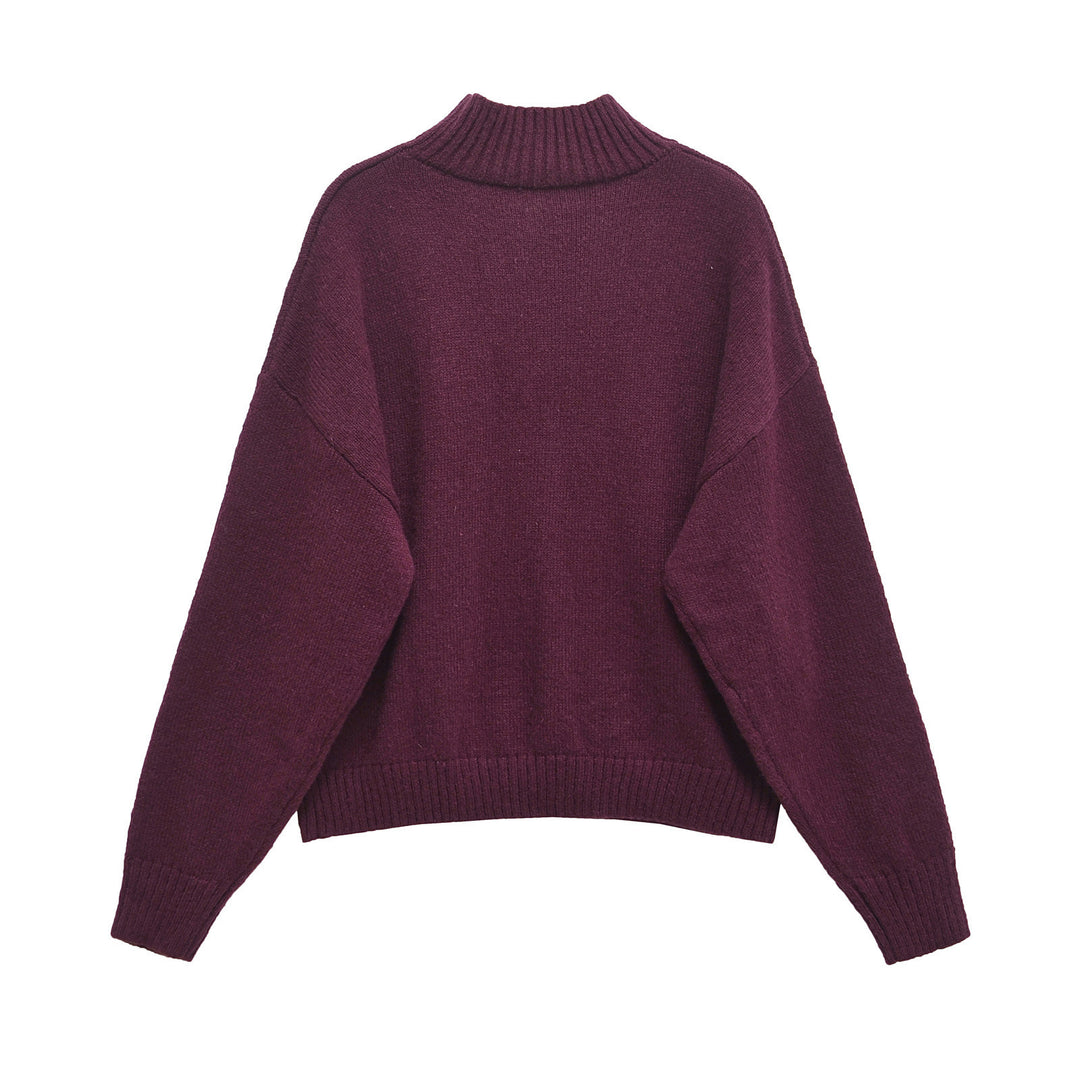 Femme Cozy Højkrave Strikpullover Stilla