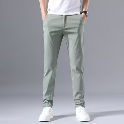 Herrer stilfulde chinos med smal pasform og elastisk talje Stilla