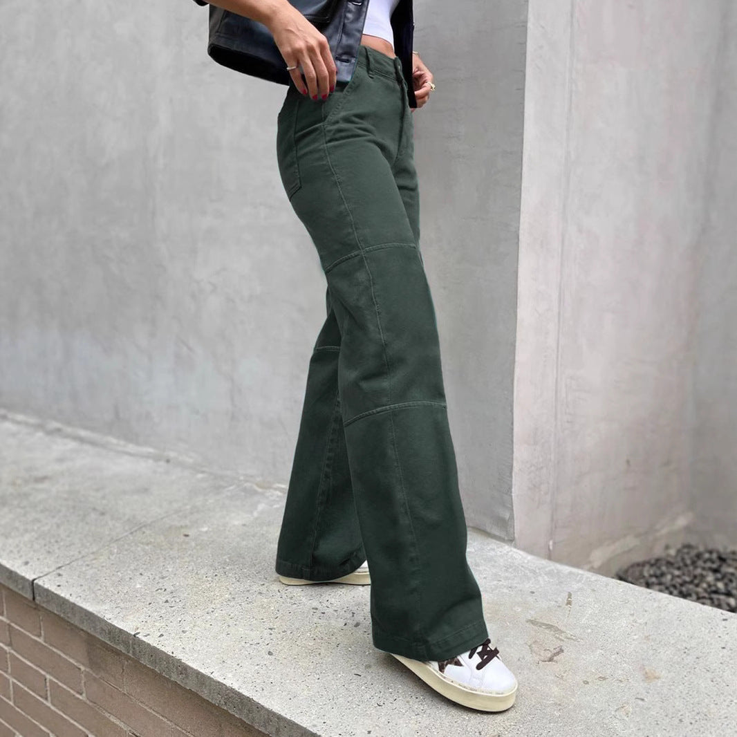 Dame Cargo-Jeans med bred pasform og praktiske sidelommer Stilla